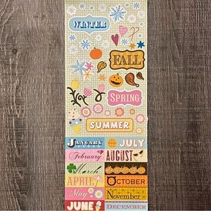 💞 New Season & Months Scrapbook Stickers